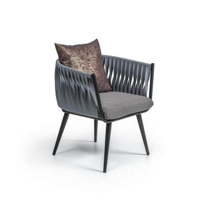 Grau Armlehnstuhl Neu Möbel Esszimmer Designer Stuhl mit Armlehnen