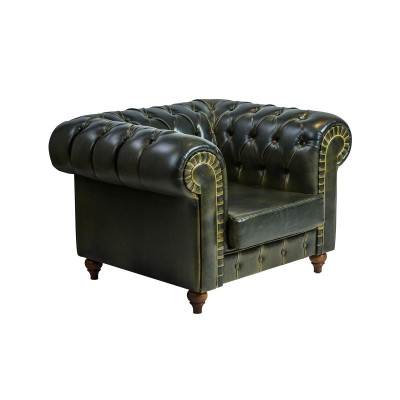 Сhesterfield Sessel Grün Modern Design Sitz Neu Einrichtung Wohnzimmer