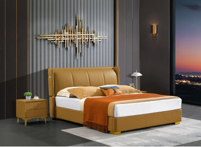 Schlafzimmer Set Bett Nachttisch Design Moderne Betten Gruppe Leder