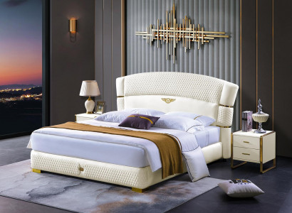 Holz Design Bett Doppel Luxus Ehe. Modernes Hotel Gestell Schlaf Zimmer