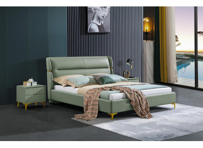 Bett Polster Design Luxus Doppel Deko Hotel Betten Ehe Schlaf Zimmer Leder