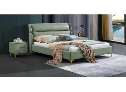 Bett Polster Design Luxus Doppel Hotel Betten Schlaf Zimmer Luxus Grün