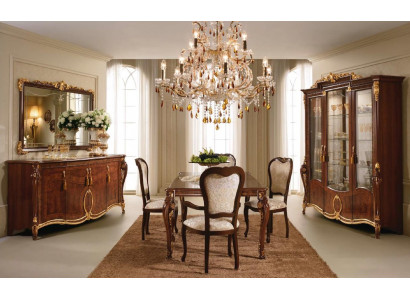 arredoclassic™ Luxus Klasse Möbel Esszimmer Vitrine Tisch Kommode 8tlg.