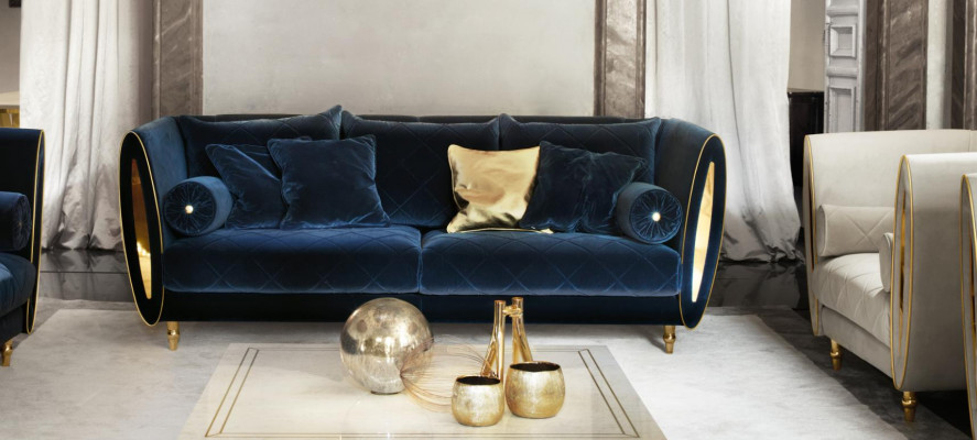Luxus Klasse 3+2 Italienische Möbel Sofagarnitur Couch Sofa Neu
