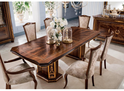 Möbel Tisch + 8x Stuhl Sets Esszimmer Garnitur Holz Komplett Barock