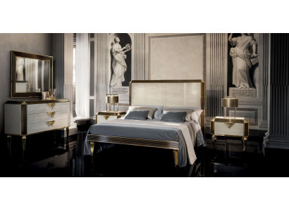 Schlafzimmer Garnituren Komplett Bett Kommode Nachttisch 5tlg. arredoclassic Neu