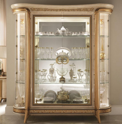 VITRINE Schrank Glasschrank Designer Möbel Barock Rokoko Deko Jugendstil