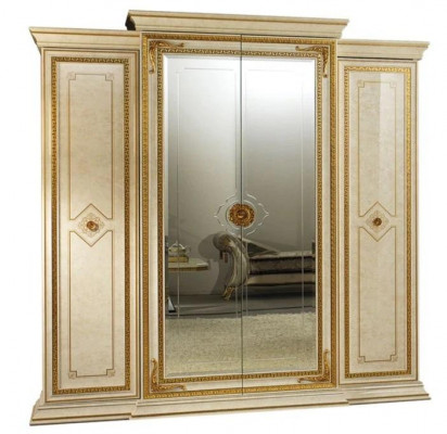 Schlafzimmer Kleiderschrank 4 türiger Wandschrank Holz Schrank Kleiderschränke