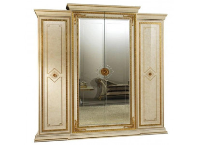 Schlafzimmer Kleiderschrank 4 türiger Wandschrank Holz Schrank Kleiderschränke