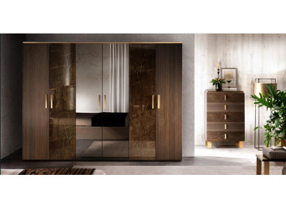 Luxus Kleider Schrank Kleiderschränke Designer Hochglanz Möbel Wohnen Holz Neu