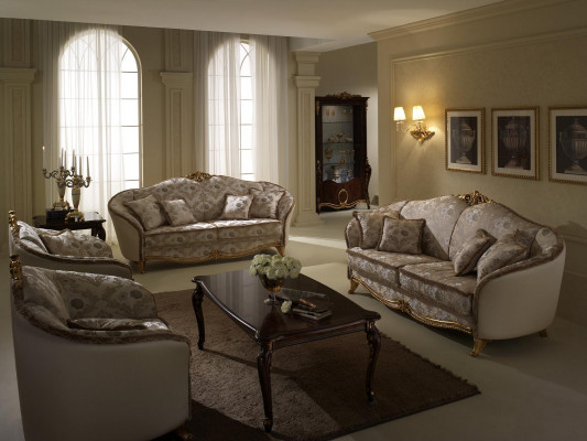 Sofa Couch 2 Sitzer (ohne 3+1) Klassische Barock Neu Sofas 2er Designer Möbel