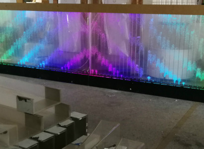 Wandpaneel LED Wasserwand Wasser Wände Wasser Blasen Modern Dekorative Wand