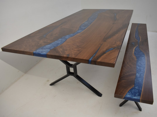 Design Tisch Bank Esstisch Küchentisch Tische Bänke Massiv Echtholz Wohnzimmer