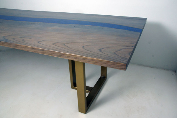 Tisch epoxid harz esstisch echtes holz massive möbel wasserfall epoxy giessharz