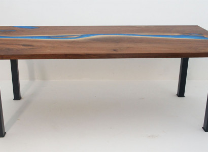 Fluss Tische Esstisch Design Tisch Moderne Möbel 220x90 Epoxid Harz Ozean Meer