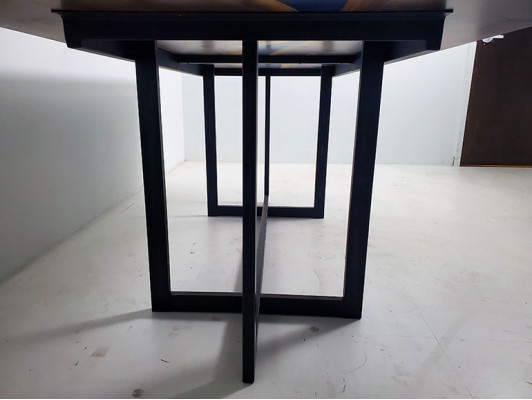 Esstisch Design Tisch Harz Moderne Tische Meer Ozean Fluss Möbel 220x90 Epoxid