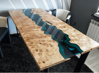 Tische epoxid harz esstisch holz massive möbel epoxy tisch giessharz wasserfall