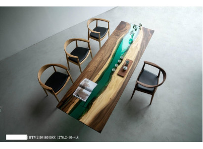 Luxus Tische Konferenztisch River Table Echtes Holz Flusstisch Massive