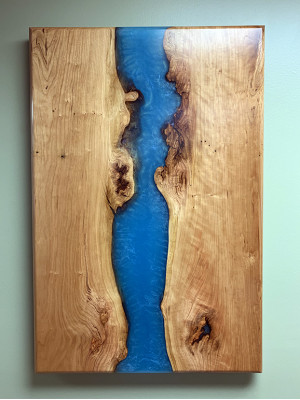 Epoxid harz esstisch echtes massive holz möbel wasserfall epoxy tisch Neu 200x90 