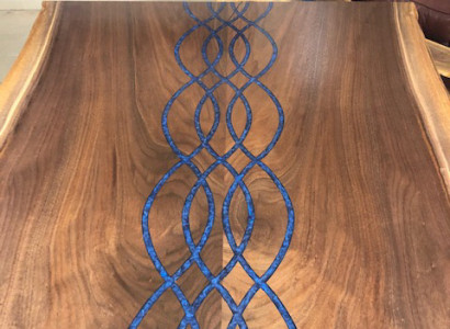 Fluss Tische Esstisch Design Tisch Moderne Meer Möbel 100x100 Epoxid Harz Ozean