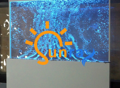 Moderne Trennwand Wasser Wände LED Dekorative Wasserwand Beleuchtete Wand