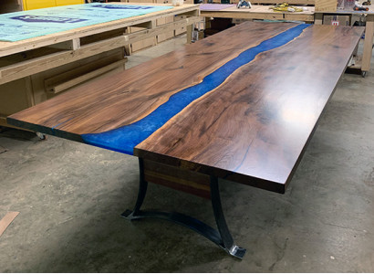 Epoxidharz Esstisch River Table 240x100 Flusstisch Neu Echtes Holz Tische