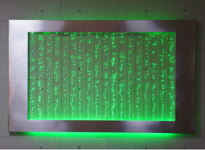 Wandpaneel mit Wasserblasen LED Wasserwand Designer Wasser Bild