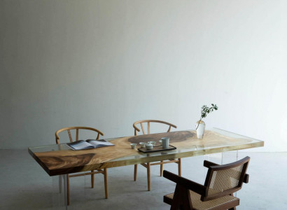 Luxus Design Tisch Epoxid Harz Tische Esstisch 200x80 Massiv Holzmöbel