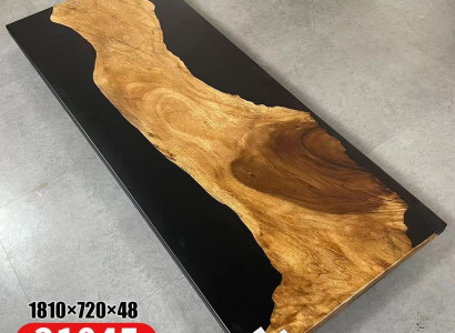 Tisch Epoxid Harz Esstisch Echtes Holz Massive Möbel Wasserfall Epoxy