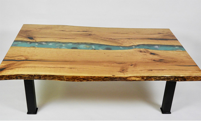 Beistelltisch Couchtisch Epoxy Möbel Designer Tisch Epoxidharz Tische 120x70cm