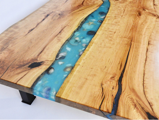 Beistelltisch Couchtisch Epoxy Möbel Designer Tisch Epoxidharz Tische 120x70cm