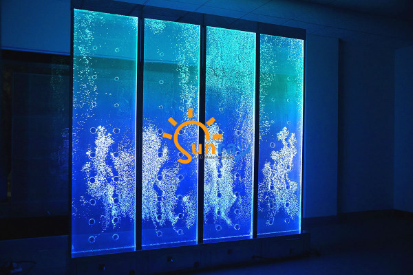 Wandpaneel mit Wasserblasen LED Wasserwand Dekorative Designer Wasser Wand