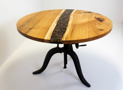 Runder Esstisch Epoxid Harz Besprechungstisch Konferenz Tisch Massiv