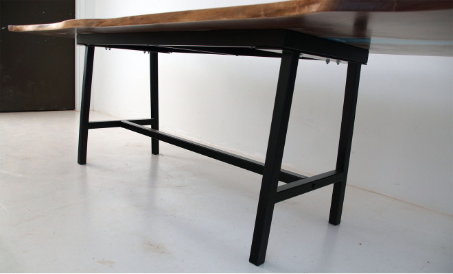 Echtes Holz Wasserfall Tisch Epoxid Tische Harz Esstisch Epoxy Massive