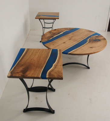 Epoxy Fluss Maßanfertigung Tisch Epoxidharz Echtes Holz Preis 1qm Tische Resin