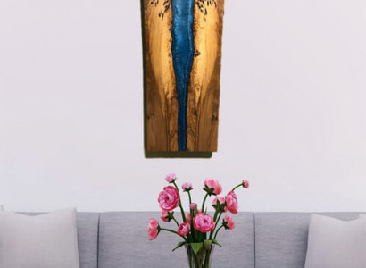 Wand Bild Epoxid Harz Gemälde Echtes Bild Handarbeit Wasser Fall Bild