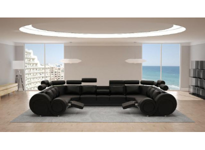 Ecksofa Ledersofa Polster Couch XXL Big Wohnlandschaft Ledersofa Sofa Berlin 6