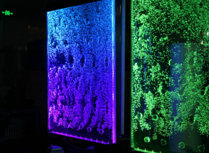 Wandpaneel mit Wasserblasen LED Wasserwand Designer Wasser Wand