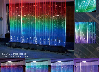 Wandpaneel mit Wasserblasen Dekorative LED Wasserwand Designer Wasser Wand