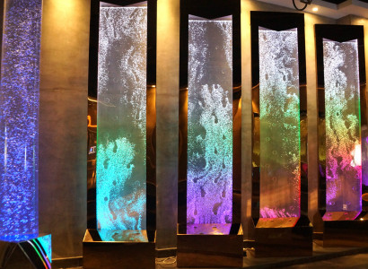 Trennwand Regal Schrank Dekorative Wasserwand Säule Wände Waterwall LED