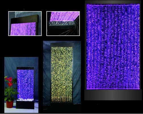 LED Wasserwand Wandpaneel mit Wasserblasen Designer Wasser Wand