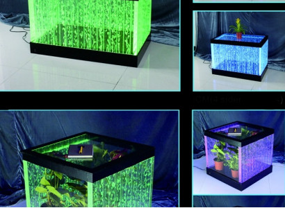 Tisch Couchtisch Design Wasser Säulen Säule Water Sofa Tische LED