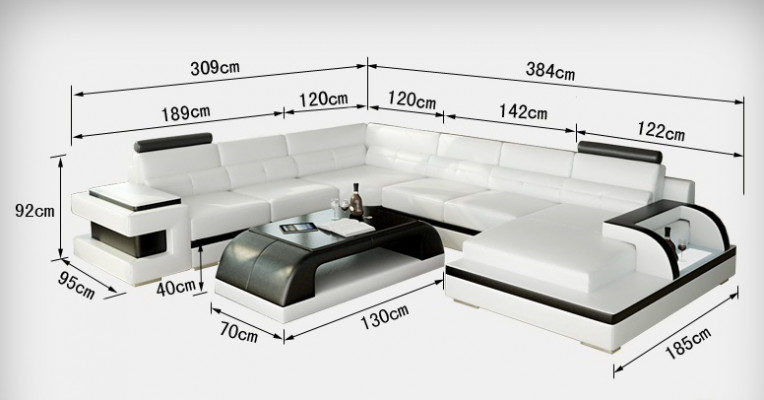 Ledersofa Couch Wohnlandschaft Ecksofa Eck Garnitur Design Modern Sofa L6017