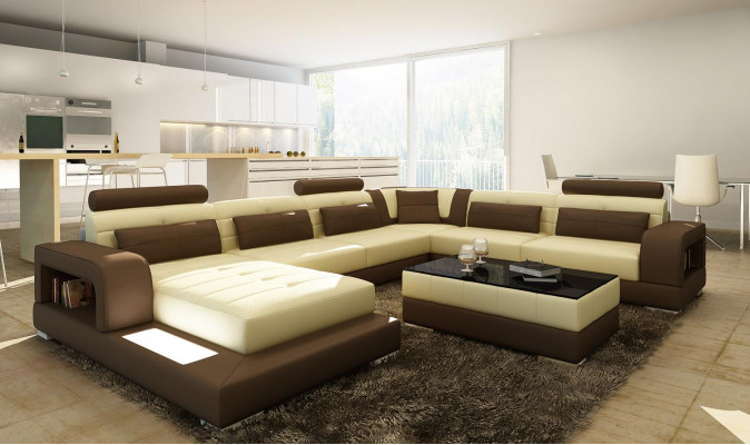 Komfort und Stil Sie unser Modern XXL U-Form Sofa für das Wohnzimmer