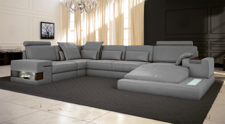 Ledersofa Ecksofa Sofa Couch Polster Bellini xxl big Wohnlandschaft Ecke Sofas