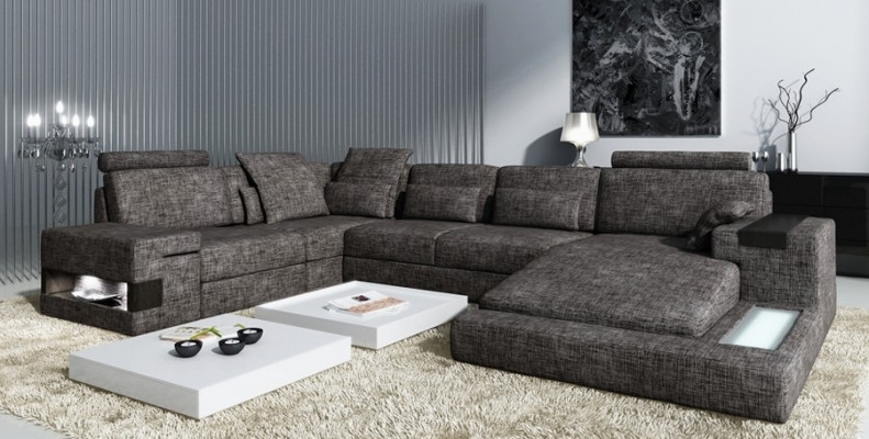 Wohnlandschaft Polster Couch Garnitur XXL Big Sofa Bellini Design Ledersofa Neu