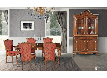 Italienisches Esszimmer Tisch + 6x Lehnstühle Stuhl Essgruppe Essgarnitur 7tlg.