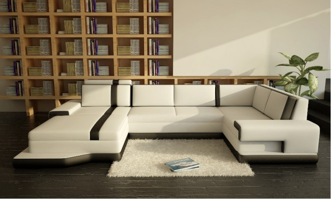 Design Big XXL U Form Sofa Wohnlandschaft Couch Polster Ecksofa Sitz Garnitur