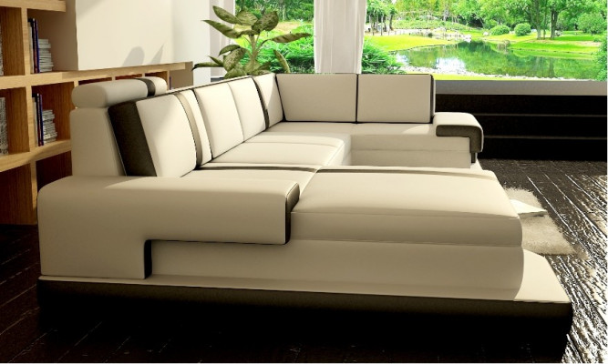Design Big XXL U Form Sofa Wohnlandschaft Couch Polster Ecksofa Sitz Garnitur