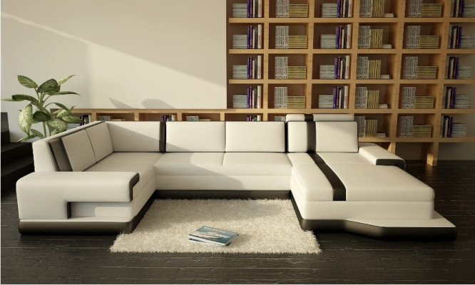 Design Big XXL U Form Sofa Wohnlandschaft Couch Polster Ecksofa Sitz Garnitur